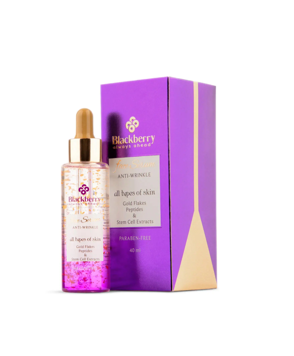 سرم صورت ضد چروک حاوی ذرات طلای 24 عیار بلک بری 40 میلی‌لیتر