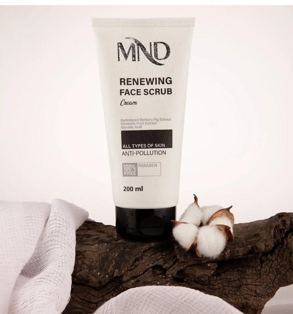 کرم اسکراب بازسازی کننده سطح پوست صورت مناسب انواع پوست ام ان دی 200 میلی‌لیتر