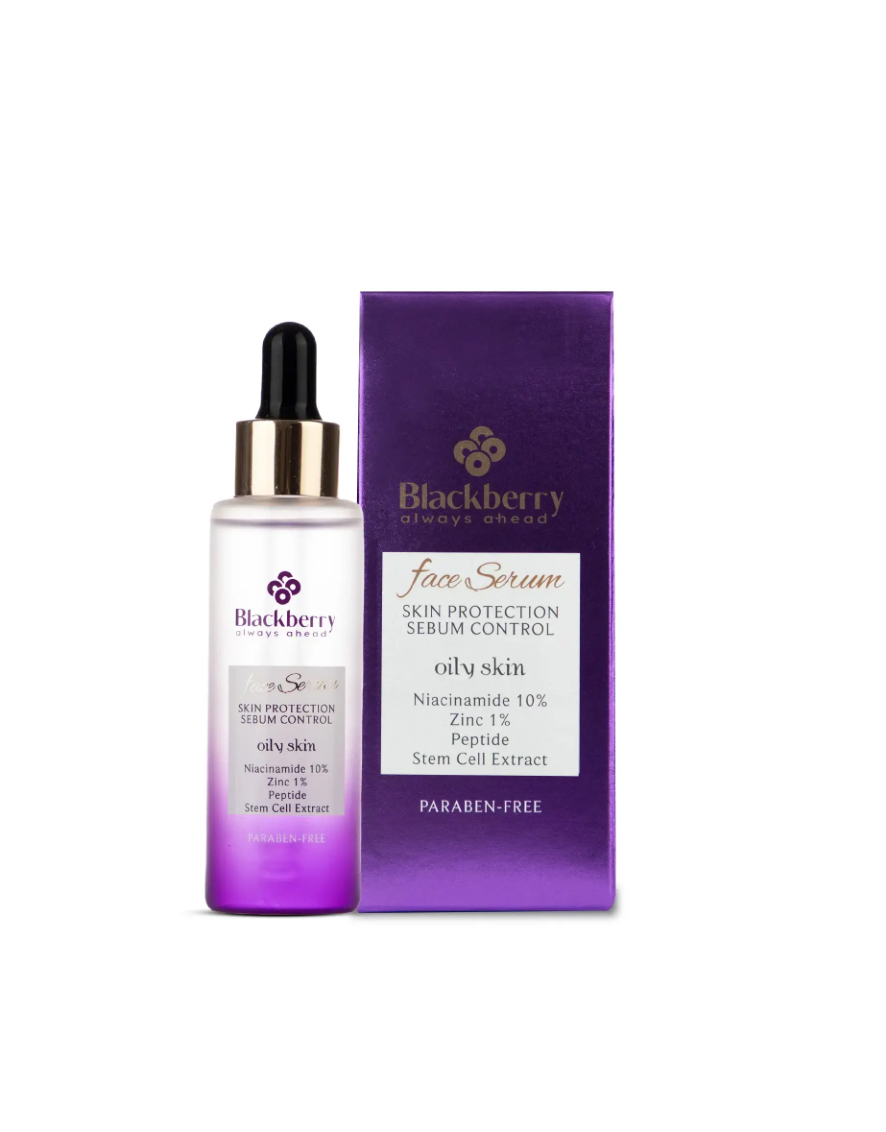 سرم صورت حاوی 10% نیاسینامید و زینک مناسب پوست چرب بلک بری 40 میلی‌لیتر