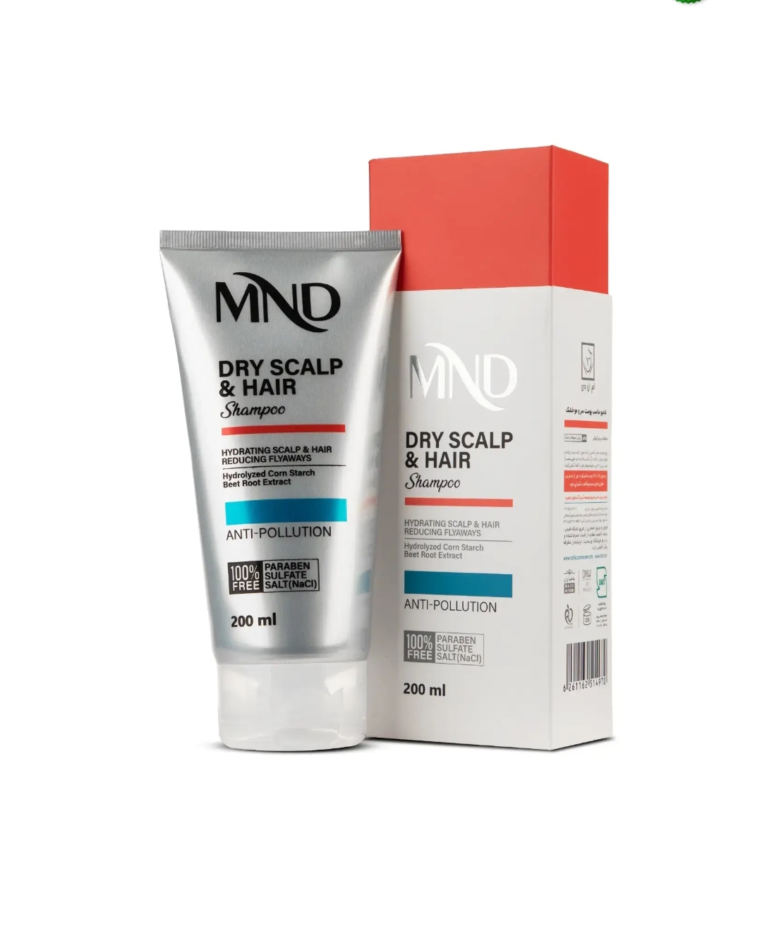 شامپو مناسب پوست سر و مو خشک ام ان دی 200 میلی‌لیتر