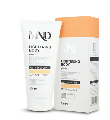 کرم روشن‌کننده بدن ام ان دی 200 میلی‌لیتری